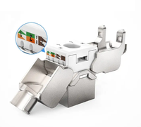 1 Port CAT8 CAT7 RJ45 86 tipe Panel dinding CAT.7 LAN Faceplate soket kabel Ethernet soket perisai steker jaring (CAT7)
