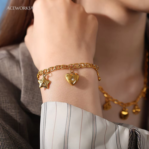 Boutique Golden Grove |   Charmes naturels en acier inoxydable plaqué or 18K PVD |   Pendentifs Papillon Cerf Soleil Fruit pour la Fabrication de Bijoux - Product Image 5