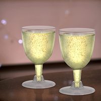 Verre à vin en plastique transparent de 5 oz sans BPA et Recyclable, gobelet à vin incassable, gobelets jetables et réutilisables