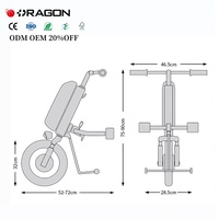 Kit de fauteuil roulant pour personnes handicapées Handbike Trike Handcycle avec 15Ah Batterie Walker & Rollator Produit