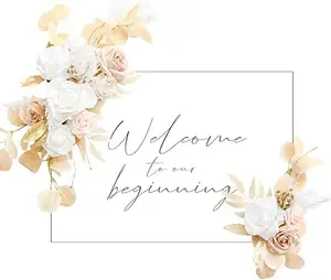 Оптовая продажа, искусственные цветы, свадебная АРКА, набор цветов из 2 роз для свадебной церемонии приветствия