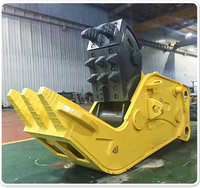 MONDE Pulvérisateur Rotatif Hydraulique Super Puissant avec Dents Remplaçables pour Excavatrice de 8 à 60 Tonnes