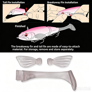 Señuelo de pesca flotante rígido de 160 mm y 35 g con cola suave extraíble de dos partes. - Product Image 3
