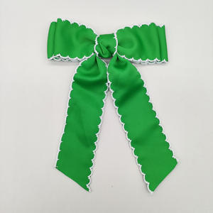 กิ๊บติดผมโบว์แบบสั่งทำสำหรับเด็กผู้หญิงผ้าซาตินหางยาวทำจากผ้าซาตินทำจากผ้าโพลีเอสเตอร์ - Product Image 4