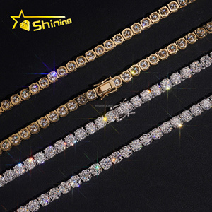 Disponibile nel magazzino USA: Catene e bracciali tennis in argento S925 con moissanite FL da 6,5 mm, gioielli hip hop alla moda, stile Iced Out - Product Image 6