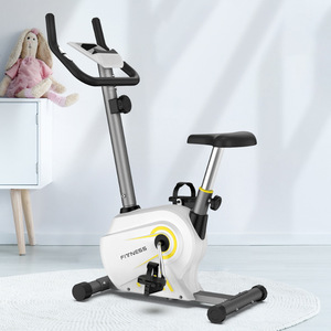 Bicicleta Estática Vertical para Ejercicio, Resistencia Magnética Ajustable, Funcionamiento Silencioso, Máquina de Ciclismo para Interiores, Blanco y Negro - Product Image 1