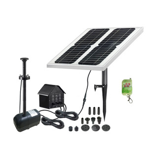 Solar Powered Fountain 3.6W With Battery And Led <b>Lights</b> <b>Remote</b> <b>Control</b> For Garden Pond Landscape - Product Image 1