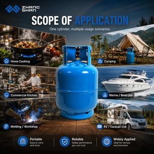 Cilindro de <span class=keywords><strong>Gas</strong></span> Recargable y Reciclable ZHANGSHAN de 5 kg, Tanque de GLP para <span class=keywords><strong>Camping</strong></span>, Proveedores a Bajo Precio - Product Image 4