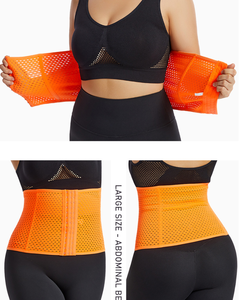 8 colores más nuevos 6XL cinturón de vientre de talla grande hueco transpirable apretado Abdominal deportes Cinturón fino reducción posparto femenina - Product Image 6