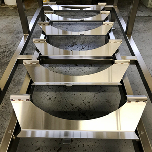 OEM kustom besi tahan karat besar layanan pemotong laser logam braket corong Teknik Manufaktur fabrikasi logam - Product Image 2