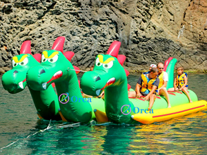 3 Têtes de <span class=keywords><strong>Monstres</strong></span> de Mer Grand Bateau Dragon Gonflable Tubes de Ski Nautiques à 3 Voies Banana Boat Drag Surfing Juegos Inflables - Product Image 4