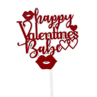 Décorations de gâteau en acrylique pour la Saint-Valentin, en forme de lettres, décorations de fête, marque OEM, fabriqué en Chine