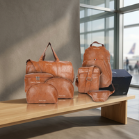 Ensemble cadeau en cuir Liviya Business - Sac organisateur multifonction, porte-cartes, ceinture, design gaufré, format A5, cadeaux de bienvenue
