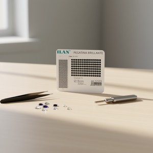 Ilan Adesivo Lucido 8mm Nero 220pz Cartoncino Grande - Product Image 3