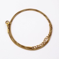 Collier chaîne maille carrée en acier inoxydable style hip-hop pour femme, bijou à maillons simples, vente chaude