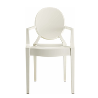 LUS-L001 Vente en gros Siècle Victoria Moderne Bras Louis Chaise Événement de mariage Acrylique Cristal Transparent Plastique Clair Fantôme Chaise