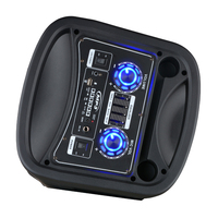 Haut-parleur portable d'extérieur PA avec double woofer de 10 pouces, tweeter, Bluetooth, USB, TF, radio FM, rechargeable, karaoké, avec micro sans fil