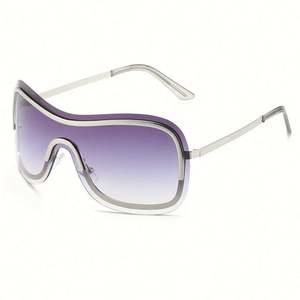 Gafas de Sol de Moda 2023, Unisex, Extra Grandes, con Degradado, Protección UV400, Lentes de una Pieza sin Montura, Estilo Y2K - Product Image 6