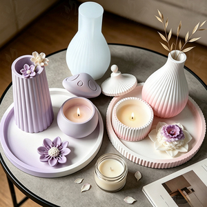 J10-598 Molde de Silicona Personalizado OEM al por Mayor para Fabricación de Velas y Jabones, Uso en Manualidades de Yeso y Resina, Decoración de Mesa Easyde - Product Image 5
