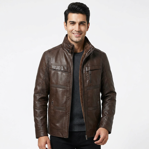 Premium <b>Leather</b> <b>Jacket</b> <b>Men</b> Coats Brand High Quality Outerwear <b>Men</b> Business Winter for Male <b>Jacket</b> Fleece <b>jacket</b> for <b>men</b> - Product Image 1