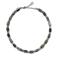 Collar Versátil de Ojo de Tigre para Mujer, Piedra Natural, Estilo Industrial, con Perla de Agua Dulce y Cadena de Eslabones, Joyería de Regalo