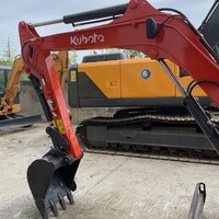 Excavatrice d'occasion originale japonaise de 5.5 tonnes Kubota U55-5 en vente mini pelleteuse de seconde main à faibles heures de travail Kubota U55 U55-5