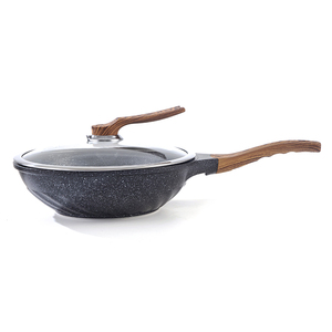 MGC Custom Medical Stone Antiadherente <span class=keywords><strong>M</strong></span>ármol Ligero Plano-Fondo Antiadherente <span class=keywords><strong>Wok</strong></span> Pan General Sartén - Product Image 6