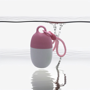 Xách tay hình bầu dục trứng hình dạng Keychain nhựa Kem chống nắng bóp chai mỹ phẩm chai hiện đại an toàn với một Chuỗi móc - Product Image 3