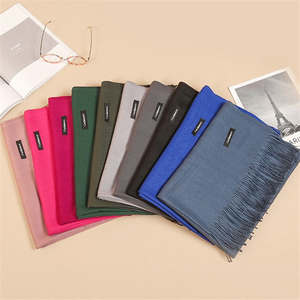 カスタムロゴレディースピュア100% カシミアスカーフストールデザイナー女性女性用高級男性ネックウォーマーショールカシミアスカーフ - Product Image 5