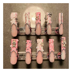 <span class=keywords><strong>Faux</strong></span> ongles en gel souple personnalisés <span class=keywords><strong>pour</strong></span> <span class=keywords><strong>mariage</strong></span> et fiançailles, longue durée, à presser, paillettes dorées, luxe, réutilisables <span class=keywords><strong>pour</strong></span> femmes - Product Image 1