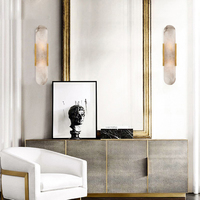 Moderner Marmor-Blatt-Kronleuchter Alabaster-Pendelleuchte Wohnzimmer-Dekorationsset LED-Leuchten für Zuhause Naturstein-Lampe