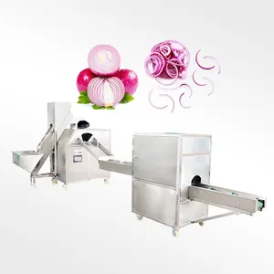 AICNPACK automatic dehydrated onion peeling chopper machine processing plant line