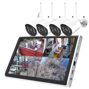 Fábrica Atacado 4Ch Nvt Fornecedores Ip 4 Canais Câmera Cctv Para Casa Kit Wifi Nvr Kit com Monitor LCD Video Intercom System