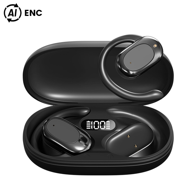 M57 Smart AI Translation Device Cross-Border Real-Time Language Translator Ear Hook TWS Earphones