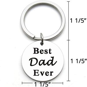 Venta al por mayor regalo del Día del Padre mejor papá siempre llavero de acero inoxidable llavero minimalista coche colgante llavero regalo <span class=keywords><strong>para</strong></span> <span class=keywords><strong>los</strong></span> amantes papá - Product Image 6