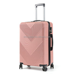 Atacado À Prova D' Água Durável Lado Duro Spinner Mala ABS Rosa Viagem Trolley Sacos Conjuntos De Bagagem 3 Pcs 20/24/28 Polegada - Product Image 4