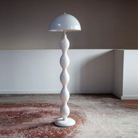 Lampadaire Arc Doré Moderne Nordique avec Tablette Intégrée, Luminaire de Chevet pour Chambre et Lampe LED d'Angle pour Salon