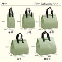 Sac isotherme de repas à emporter écologique imperméable à l'eau non tissé isolé pour le déjeuner avec logo