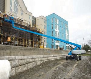 300kg 450kg Genie Plataforma DE TRABAJO maniobrable autopropulsada Ultra Boom Lift para la venta - Product Image 6