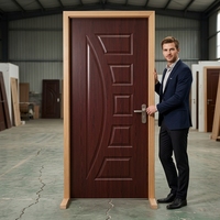 Panneau de porte en HDF plaqué mélamine stratifiée, couleur blanche, moderne, pour hôtel, à battants