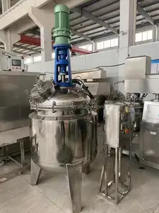 20L 50L 100L 200L Double Heated Jacketed Shampoo Mixing Tank Stirring Pot Mixer Machine With Explosion-proof Motor