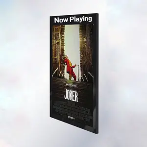 Wall mount now playing coming soon joker movie theater poster frame display 27x40 billboard