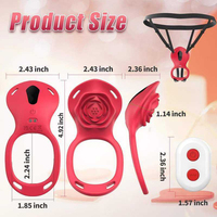 Wiederaufladbarer Wasserdichter Ferngesteuerter Vibrator für Frauen APP 10 Geschwindigkeiten Rosenform USB Magnetisches Aufladen Bluetooth 32ft Reichweite