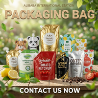 Sachet Doypack refermable Miaowadi avec bec verseur en matériau laminé pour sauce tomate, ketchup, purée