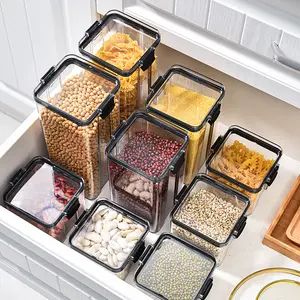 ふた付きプラスチック気密食品貯蔵容器エネルギー米食品貯蔵容器セット特大食品キッチン貯蔵