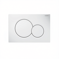 Plaque de commande GEBERIT Sigma01 29,8 cm blanche, boutons poussoirs pour toilettes