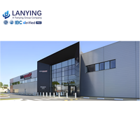 Edificios de acero prefabricados de diseño moderno personalizados Almacén Fábrica de construcción de acero prefabricada Pintura antioxidante Garantía de 5 años