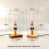 Lampe de chevet en bois massif tressé à la main avec cadre en fer, support en corde de coton, design créatif DIY, fabriquée en Chine