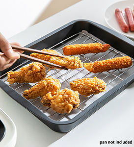 Grille de refroidissement en fil d'acier inoxydable pour biscuits, pain et gâteaux, réutilisable, portable, résistante à la chaleur, antiadhésive, accessoires pour la cuisson de pizzas et le <span class=keywords><strong>barbecue</strong></span> - Product Image 1