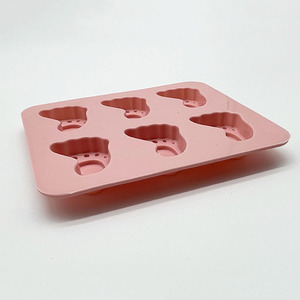 Moule à gâteau en forme de petits pieds, 6 trous, antiadhésif, gelée en Silicone, Muffin, Mousse et chocolat, DIY, vente directe d'usine - Product Image 5